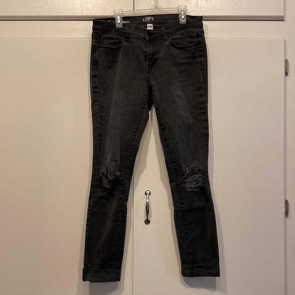 Black Ripped Jeans (LOFT)